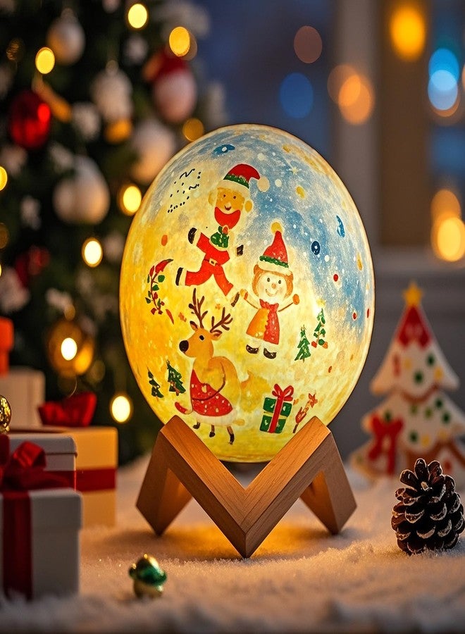 LAOESE Paint Your Own Moon Lamp Kit, Cool Gifts DIY 3D Moon Night Light, Arts and Crafts for Kids Ages 8-12, Space Art Supplies Craft Kits, Girls Boy Birthday & Christmas Gifts Ages 3 4 5 6 7 8 9 10 11 12+ - Image 3